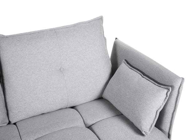 Højre Hjørnesofa Lysegrå 4-personer Ekstra Ryglænspuder Moderne Stil
