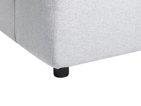 Hörnsoffa Höger Ljusgrå Tyg Polyester 4-sits Extra Ryggstödskuddar Modern Design