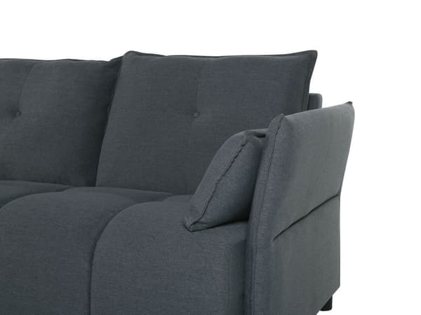 Hjørnesofa Grafittgrå Stoff 4-seter Høyrevendt Ryggputer Moderne design Stue Innredning