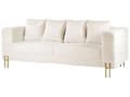 Miniatyrbilde 5 av 11: Sofa Hvit Bouclé Polyester Metallben 3-seter Moderne design Stuemøbler Innredning