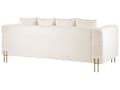 Miniatyrbilde 6 av 11: Sofa Hvit Bouclé Polyester Metallben 3-seter Moderne design Stuemøbler Innredning