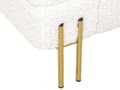 Miniatyrbilde 11 av 11: Sofa Hvit Bouclé Polyester Metallben 3-seter Moderne design Stuemøbler Innredning