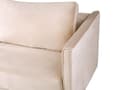 Miniatyrbild 8 av 11: Bäddsoffa Beige Sammet 3-sits Förvaringsdel Kuddar Modern