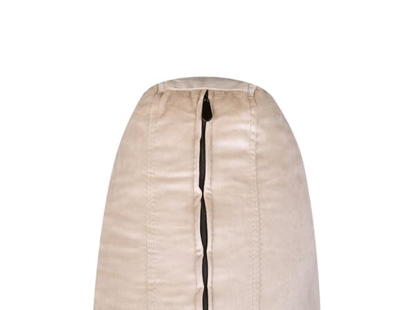 Bäddsoffa Beige Sammet 3-sits Förvaringsdel Kuddar Modern
