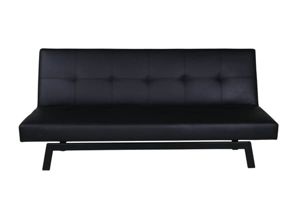 Bodil sovesofa PU kunstlæder sort.