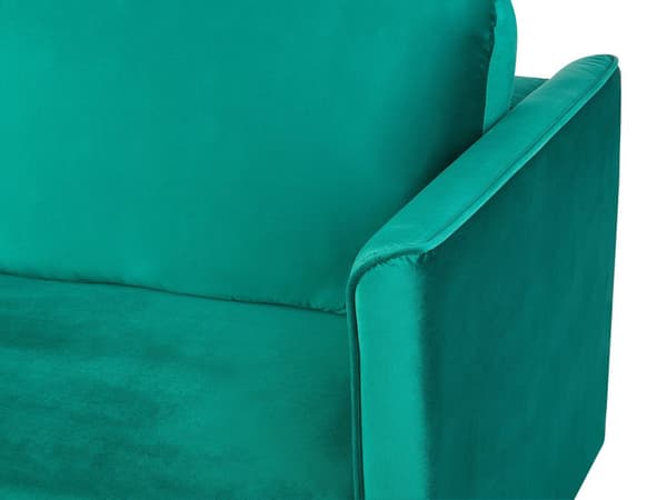 Sovesofa Grøn Velour 3 Personers Moderne Blød Sofa med Opbevaring Udtræk Tre Personers Designsofa til Værelse Stofsofa med Klik Klak funktion