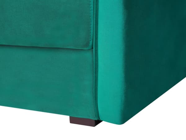 Sovesofa Grøn Velour 3 Personers Moderne Blød Sofa med Opbevaring Udtræk Tre Personers Designsofa til Værelse Stofsofa med Klik Klak funktion