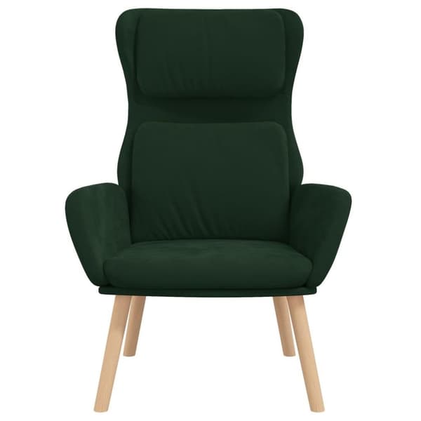 vidaXL Vilstol mörkgrön sammet