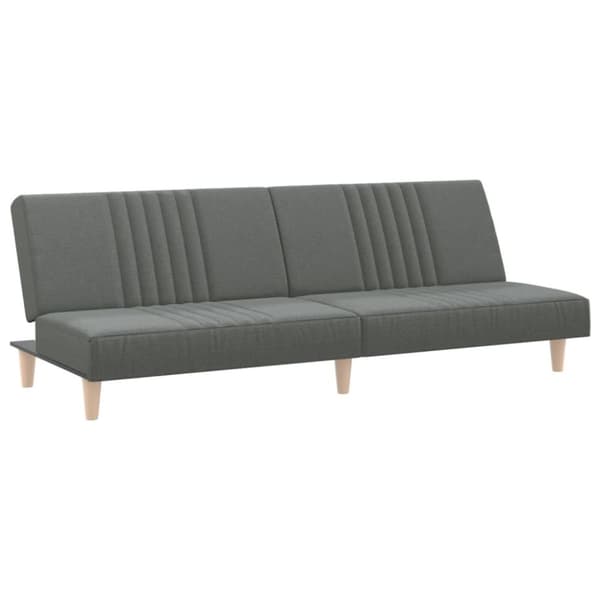 vidaXL Bäddsoffa mörkgrå tyg