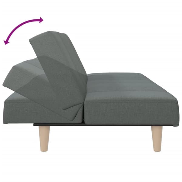 vidaXL Bäddsoffa mörkgrå tyg