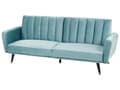 Miniatyrbillede 4 af 11: Sovesofa Lyseblå Sovekabine Velour Polstring Elegant Glamourøs Moderne Stil Stue Soveværelse