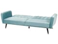 Miniatyrbillede 6 af 11: Sovesofa Lyseblå Sovekabine Velour Polstring Elegant Glamourøs Moderne Stil Stue Soveværelse