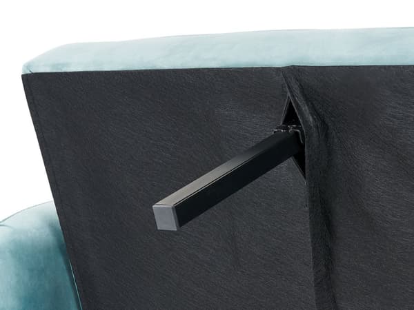Sovesofa Lyseblå Fløyel 212 x 90 x 80 cm Moderne Glamorøs Stue Soverom