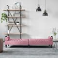 Miniatyrbild 4 av 11: vidaXL Bäddsoffa med armstöd rosa sammet