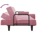 Miniatyrbild 9 av 11: vidaXL Bäddsoffa med armstöd rosa sammet