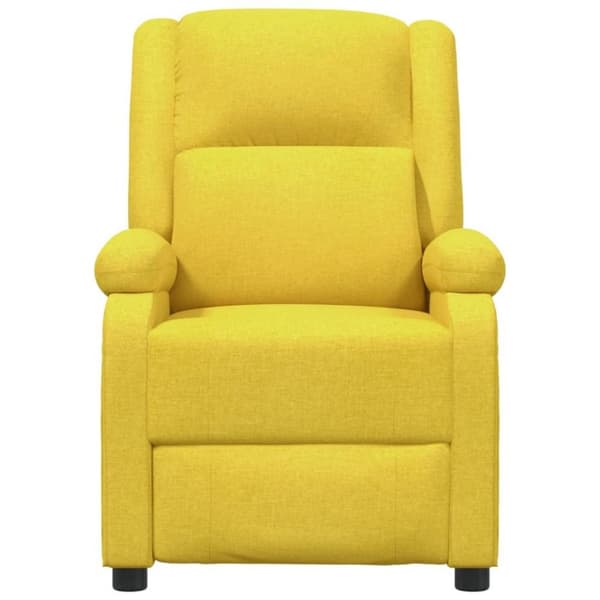 vidaXL Elektrisk Reclinerfåtölj gul tyg