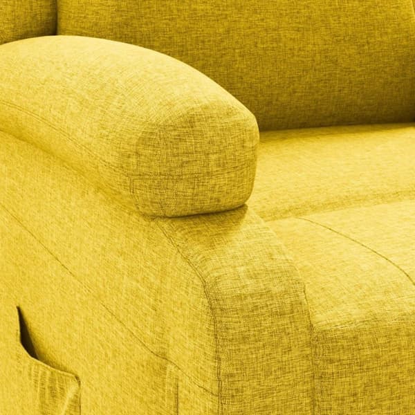 vidaXL Elektrisk Reclinerfåtölj gul tyg