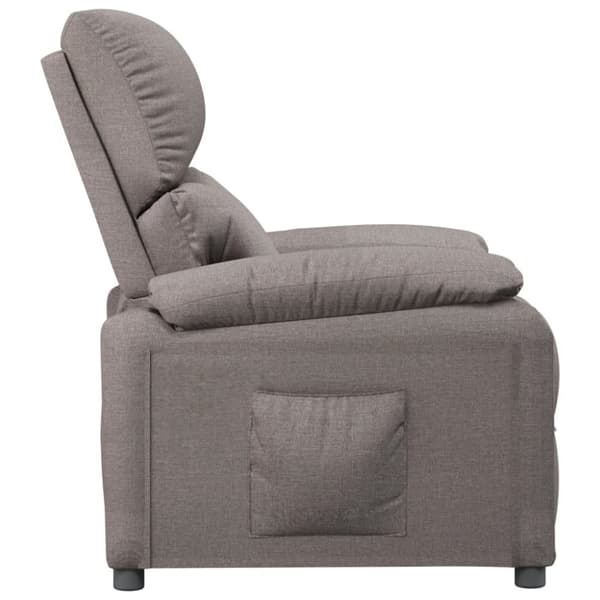 vidaXL Reclinerfåtölj taupe tyg