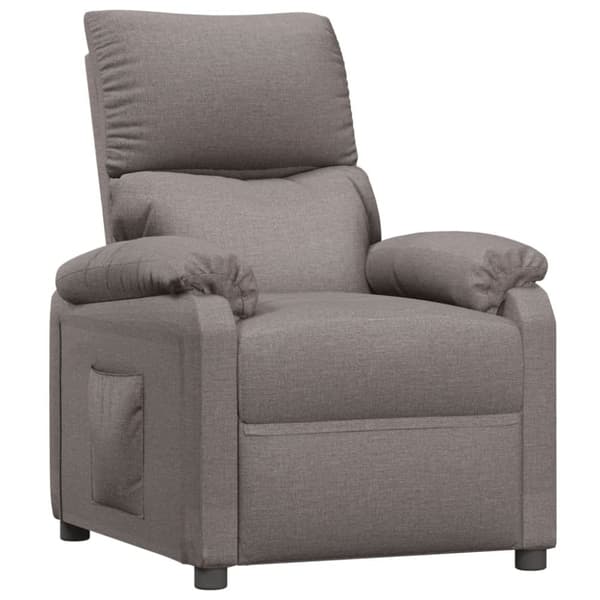 vidaXL Reclinerfåtölj taupe tyg