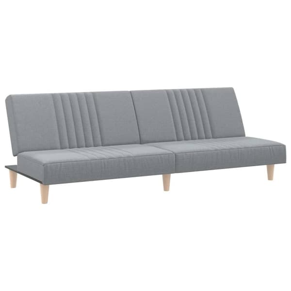 vidaXL Bäddsoffa ljusgrå tyg