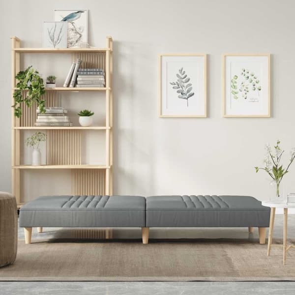 vidaXL Bäddsoffa ljusgrå tyg