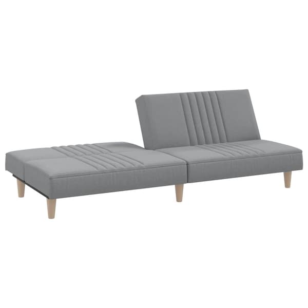 vidaXL Bäddsoffa ljusgrå tyg