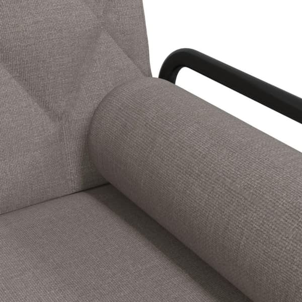 vidaXL Bäddsoffa med armstöd taupe tyg