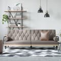 Miniatyrbild 11 av 11: vidaXL Bäddsoffa med armstöd taupe tyg