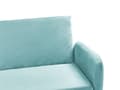Miniatyrbilde 4 av 7: Sovesofa Lyseblå Stoff Fløyel 3-seter Treben Minimalistisk design Moderne Soverom Stue