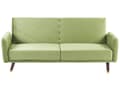 Miniatyrbilde 1 av 8: Sovesofa Olivengrønn Stoff Fløyel 3-seter Treben Minimalistisk design Moderne Soverom Stue