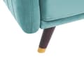 Miniatyrbild 6 av 7: Bäddsoffa Ljusblå Sammet Modern 3-sits Träben Minimalistisk Design Vardagsrum Sovrum