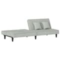 Miniatyrbillede 6 af 11: vidaXL sovesofa velour lysegrå