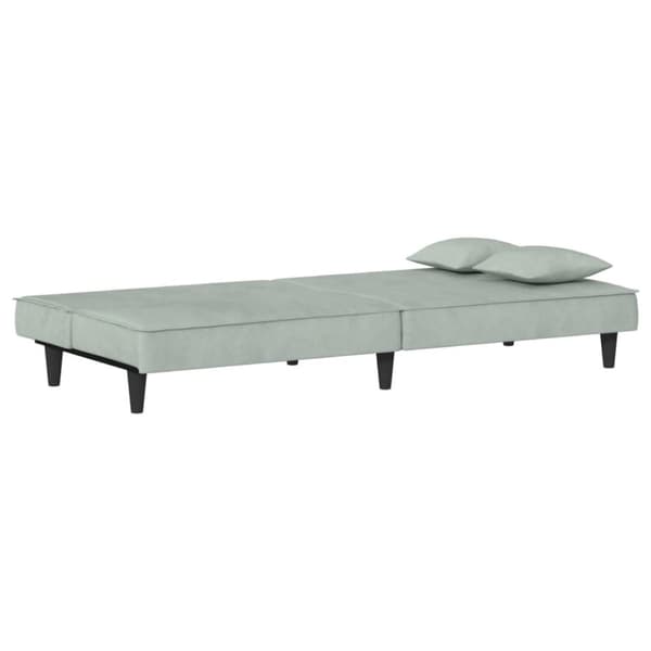 vidaXL sovesofa velour lysegrå
