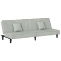 Miniatyrbillede 1 af 11: vidaXL sovesofa velour lysegrå