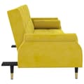 Miniatyrbillede 8 af 11: vidaXL sovesofa med hynder velour gul