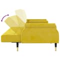 Miniatyrbillede 10 af 11: vidaXL sovesofa med hynder velour gul