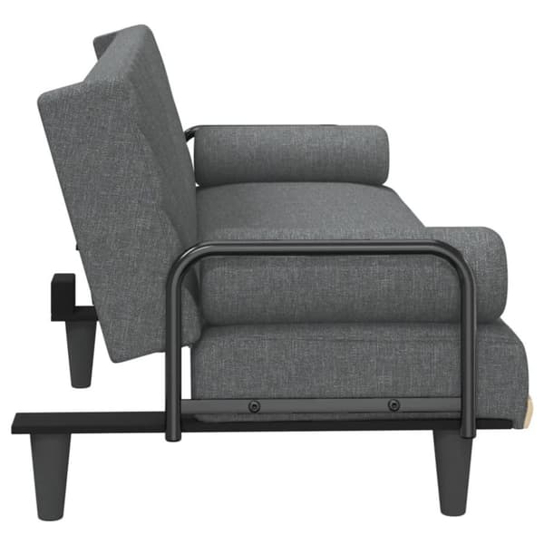 vidaXL sovesofa med armlæn stof mørkegrå