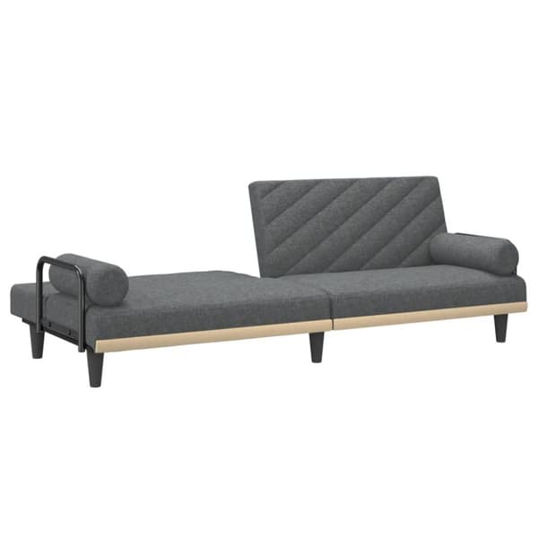 vidaXL sovesofa med armlæn stof mørkegrå