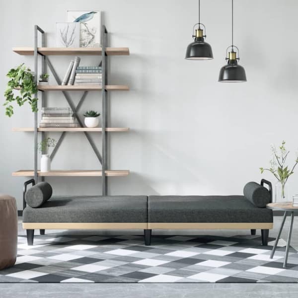 vidaXL sovesofa med armlæn stof mørkegrå