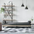 Miniatyrbillede 2 af 11: vidaXL sovesofa med armlæn stof mørkegrå