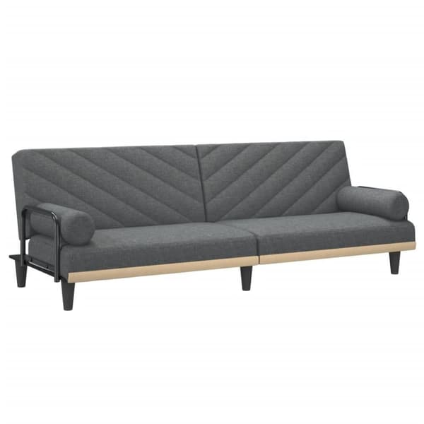 vidaXL sovesofa med armlæn stof mørkegrå