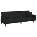Miniatyrbillede 3 af 11: vidaXL sovesofa med armlæn velour sort
