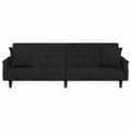 Miniatyrbillede 5 af 11: vidaXL sovesofa med armlæn velour sort