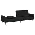Miniatyrbillede 6 af 11: vidaXL sovesofa med armlæn velour sort