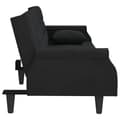 Miniatyrbillede 8 af 11: vidaXL sovesofa med armlæn velour sort