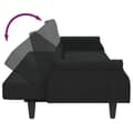 Miniatyrbillede 10 af 11: vidaXL sovesofa med armlæn velour sort
