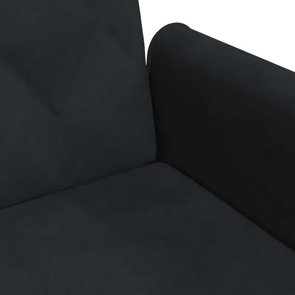 vidaXL sovesofa med armlæn velour sort