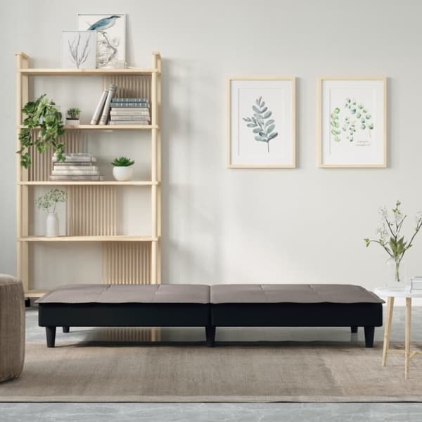 vidaXL sovesofa stof gråbrun