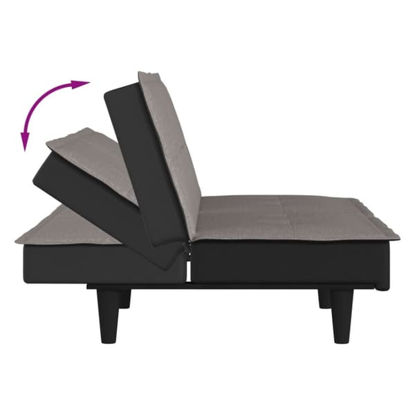 vidaXL sovesofa stof gråbrun