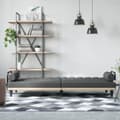 Miniatyrbillede 3 af 11: vidaXL sovesofa med armlæn stof mørkegrå